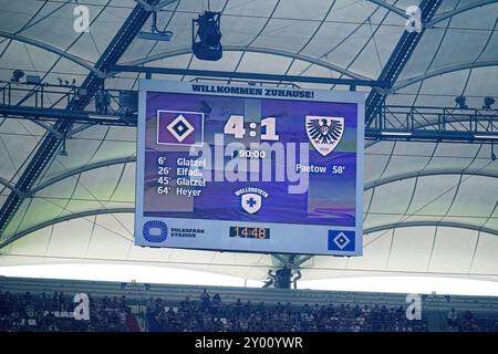 Endergebnis GER, Hamburger SV v. Preussen Muenster, Fussball, 2. Bundesliga, Spieltag 4, saison 2024/2025, 31.08.2024 LES RÈGLEMENTS du LDF INTERDISENT TOUTE UTILISATION DE PHOTOGRAPHIES COMME SÉQUENCES D'IMAGES ET/OU QUASI-VIDÉO Foto : Eibner-Pressefoto/Marcel von Fehrn Banque D'Images