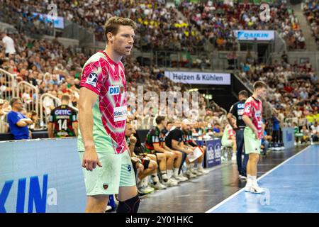 Duesseldorf, Deutschland. 31 août 2024. Tobias Reichmann (Fuechse Berlin, #36) SC Magdeburg v. Fuechse Berlin, Handball, Handball Super Cup 2024, 2024/25, 31.08.2024 Foto : Eibner-Pressefoto/Gerhard Wingender crédit : dpa/Alamy Live News Banque D'Images