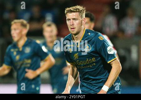 TILBURG, 31-08-2024. Stade Koning Willem II. Eredivisie voetbal, saison eredivisie, 2024-2025. Willem II - Sparta Rotterdam, joueur de Sparta Tobias Lauritsen crédit : Pro Shots/Alamy Live News Banque D'Images