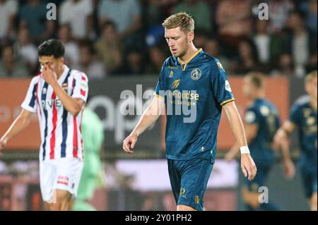 TILBURG, 31-08-2024. Stade Koning Willem II. Eredivisie voetbal, saison eredivisie, 2024-2025. Willem II - Sparta Rotterdam, joueur de Sparta Tobias Lauritsen crédit : Pro Shots/Alamy Live News Banque D'Images