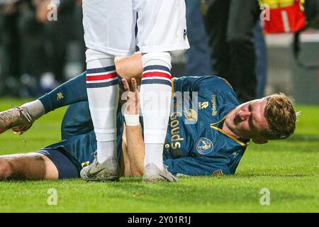 TILBURG, 31-08-2024. Stade Koning Willem II. Eredivisie voetbal, saison eredivisie, 2024-2025. Willem II - Sparta Rotterdam, joueur de Sparta Tobias Lauritsen crédit : Pro Shots/Alamy Live News Banque D'Images