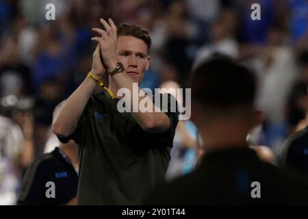 Naples, Campanie, Italie. 31 août 2024. Scott McTonimay, avant Serie A match de football SSC Napoli - Parma Calcio Stadio Maradona le 31 août 2024 à Naples, Italie. (Crédit image : © Ciro de Luca/ZUMA Press Wire) USAGE ÉDITORIAL SEULEMENT! Non destiné à UN USAGE commercial ! Banque D'Images