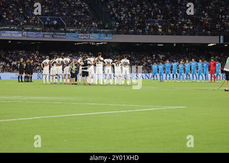 Naples, Campanie, ITALIE. 31 août 2024. Pendant le match de football du 31/25/2024, valable pour le championnat italien Serie A - 2024/25 à Naples au Diego Armando Maradona Stadium entre SSC Napoli vs FC Parme. Sur la photo : (crédit image : © Fabio Sasso/ZUMA Press Wire) USAGE ÉDITORIAL SEULEMENT! Non destiné à UN USAGE commercial ! Banque D'Images