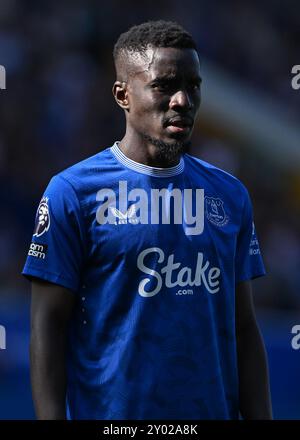 Idrissa Gueye d'Everton lors du match de premier League Everton vs Bournemouth au Goodison Park, Liverpool, Royaume-Uni, 31 août 2024 (photo de Cody Froggatt/News images) Banque D'Images