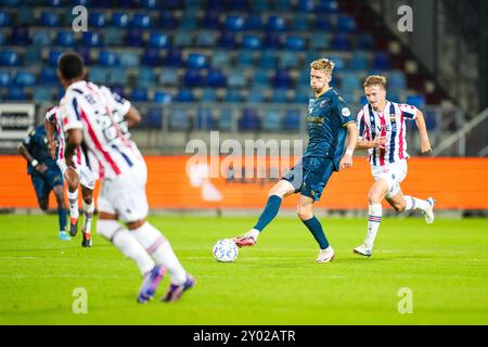 Tilburg - Tobias Lauritsen du Sparta Rotterdam lors de la quatrième manche de compétition de la saison Eredivisie 2024/2025. Le match se déroule entre Willem II et Sparta Rotterdam au Koning Willem II Stadion le 31 août 2024 à Tilburg, aux pays-Bas. (VK Sportphoto/Danny de Groot) Banque D'Images