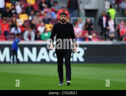 31 août 2024 ; Gtech Community Stadium, Brentford, Londres, Angleterre; premier League Football, Brentford contre Southampton ; Southampton Manager Russell Martin Banque D'Images