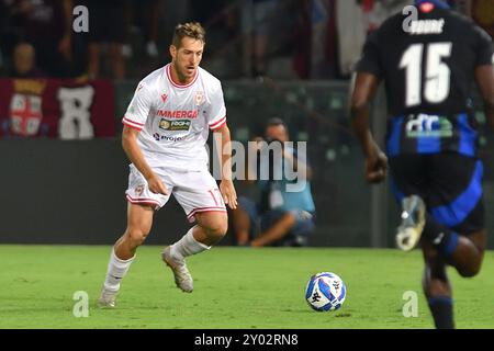 Lorenzo Libutti (Reggiana) pendant AC Pise vs AC Reggiana, match de football italien Serie B à Pise, Italie, août 31 2024 Banque D'Images