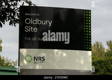 L'ancien site de la centrale nucléaire d'Oldbury. Banque D'Images