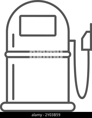 Station de diagnostic automobile dans l'icône de ligne d'atelier automatique Illustration de Vecteur