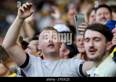 Leeds, Royaume-Uni. 31 août 2024. Elland Road, Leeds, Angleterre, 31 août 2024 : un spectateur lors du match EFL Sky Bet Championship entre Leeds United et Hull City à Elland Road à Leeds, Angleterre, le 31 août 2024. (Sean Chandler/SPP) crédit : photo de presse sportive SPP. /Alamy Live News Banque D'Images