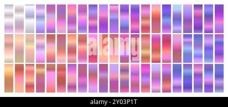 Dégradé de couleur Web souple défini avec des couleurs pastel Illustration de Vecteur