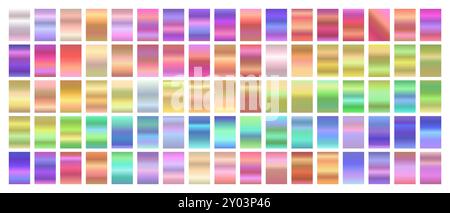 Dégradé de couleurs Soft Web défini avec chaque couleur Illustration de Vecteur