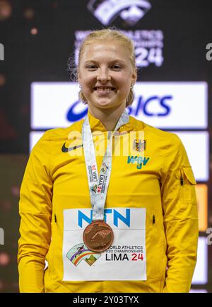 Jolanda KALLABIS (FT 1844 Freiburg), ALLEMAGNE, 1500 mètres femmes PER, Leichtathletik, Athlétisme, Championnats du monde d'athlétisme U20 Lima 24, Leichtathletik Weltmeisterschaften, 31.08.2024, Foto : Eibner-Pressefoto/Jan Papenfuss Banque D'Images