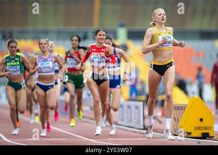 Jolanda KALLABIS (FT 1844 Freiburg), ALLEMAGNE, 1500 mètres femmes PER, Leichtathletik, Athlétisme, Championnats du monde d'athlétisme U20 Lima 24, Leichtathletik Weltmeisterschaften, 31.08.2024, Foto : Eibner-Pressefoto/Jan Papenfuss Banque D'Images