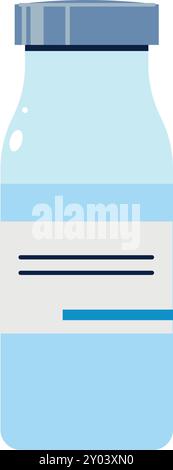Icône flacon. Bouteille en verre de couleur avec médicament injectable Illustration de Vecteur