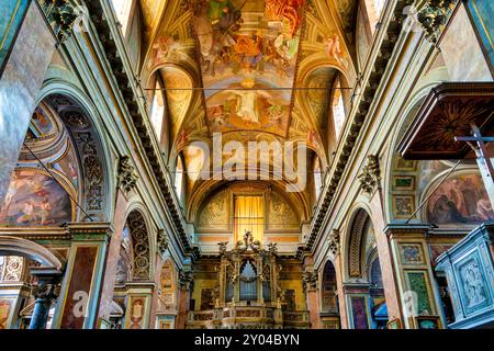 Intérieur de l'église de San Rocco, Rome, Italie Banque D'Images