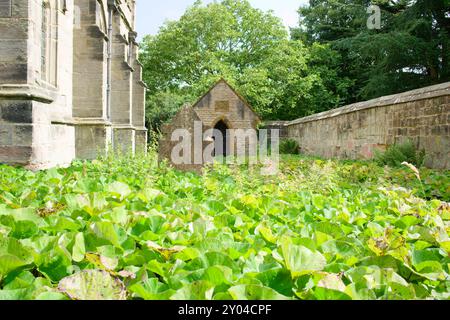 Crypte familiale dans le cimetière de l'église Staunton Harold, Leicestershire, Royaume-Uni Banque D'Images