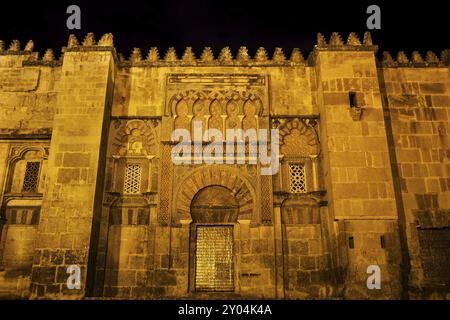 Mosquée Cathédrale de Cordoue, la Grande Mosquée de Cordoue, Andalousie, Espagne. Portes Al-Hakam II, Puerta de San Ildefonso sur le mur ouest du 10ème centu Banque D'Images