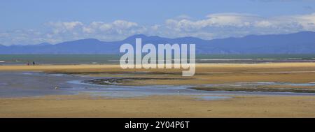 Plage à marée basse à Marahau, Nouvelle-Zélande, Océanie Banque D'Images