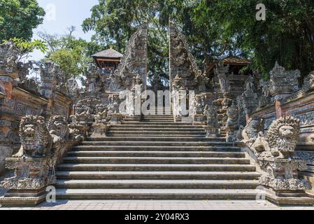 Pura Taman Saraswati, Tor, porte d'entrée, temple, hindouisme, Ubud, Bali, Indonésie, Asie Banque D'Images