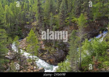 Gorge du Plima dans le Val Martello, Tyrol du Sud Banque D'Images