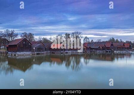 Chalets à Daybreak à Diessen am Lake Ammer Banque D'Images