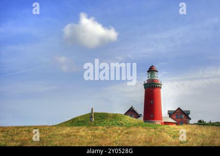 Phare à Bovbjerg sur la côte ouest du Danemark Banque D'Images