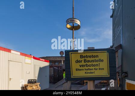 MUNICH, ALLEMAGNE - AOÛT 30 : mise en place de l'Oktoberfest annuel à Munich le 30 août 2024 Banque D'Images