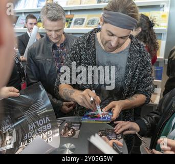 Francfort, Allemagne. 2 avril 2019. Impressions de Frankfurt Musikmesse 2019, le plus grand salon européen de l'industrie musicale Banque D'Images