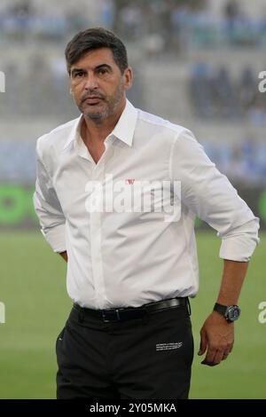 Paulo Fonseca, le manager de l'AC Milan, lors du match de football Serie A Enilive entre le SS Lazio et l'AC Milan au stade olympique de Rome, en Italie - samedi 31 août 2024. Sport - Football. (Photo de Fabrizio Corradetti / LaPresse) Banque D'Images