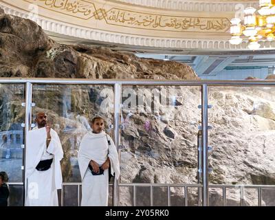 La Mecque, Arabie Saoudite, 6 juin 2024 : les collines de SAFA et de Marwah, deux petites montagnes maintenant situées dans le Masjid al Haram à Makkah, les musulmans reviennent et reviennent Banque D'Images