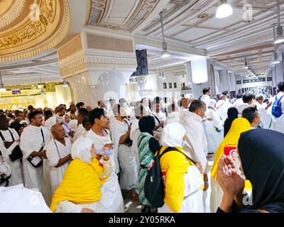 La Mecque, Arabie Saoudite, 6 juin 2024 : les collines de SAFA et de Marwah, deux petites montagnes maintenant situées dans le Masjid al Haram à Makkah, les musulmans reviennent et reviennent Banque D'Images