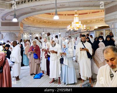 La Mecque, Arabie Saoudite, 6 juin 2024 : les collines de SAFA et de Marwah, deux petites montagnes maintenant situées dans le Masjid al Haram à Makkah, les musulmans reviennent et reviennent Banque D'Images