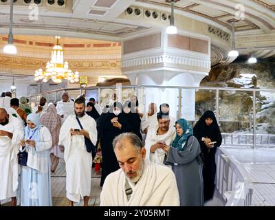 La Mecque, Arabie Saoudite, 6 juin 2024 : les collines de SAFA et de Marwah, deux petites montagnes maintenant situées dans le Masjid al Haram à Makkah, les musulmans reviennent et reviennent Banque D'Images