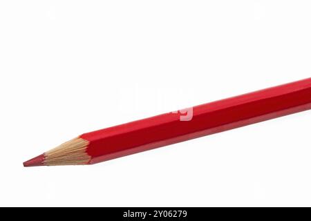 Crayon rouge sur fond blanc Banque D'Images