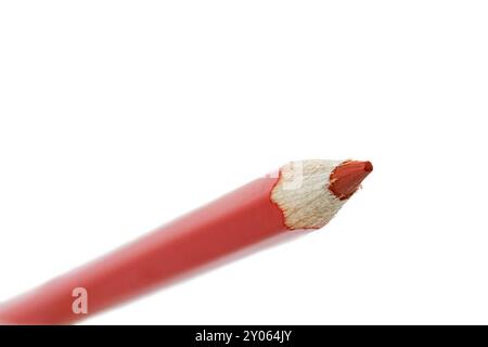 Crayon rouge sur fond blanc Banque D'Images