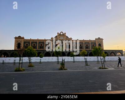 Médine, Arabie Saoudite, juin 28 2024 : le chemin de fer du Hedjaz, turc ottoman, était un chemin de fer à voie étroite qui reliait Damas à Médine, en passant par le Hedjaz Banque D'Images