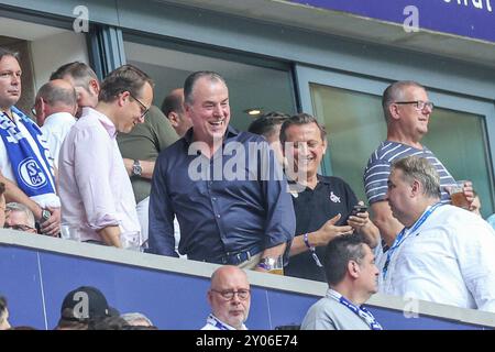 Gelsenkirchen, Deutschland. 01 Sep, 2024. 01.09.2024, Fussball, saison 2024/2025, 2. Bundesliga, 4. Spieltag, FC Schalke 04 - 1. FC Köln, Clemens Tönnies Foto : Tim Rehbein/RHR-FOTO/dpa/Alamy Live News Banque D'Images