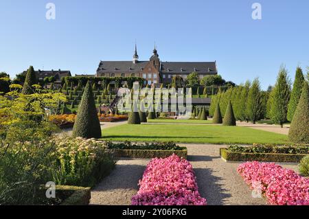 Jardins baroques au monastère de Kamp à Kamp-Lintfort, Bas-Rhin, Rhénanie du Nord-Westphalie, Allemagne, Europe Banque D'Images