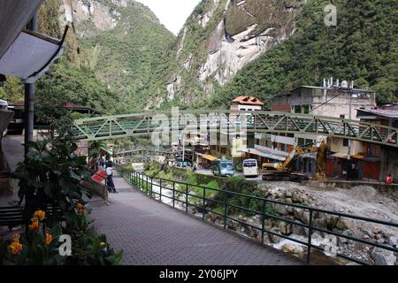 Machu Picchu village au Pérou Banque D'Images