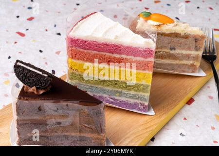 Café, macaron, portugais, tarte aux œufs, pomme de terre, ang beurre, chocolat, Oreo, crèmebre, barre de porc, crème fouettée, croiffle, croissant, gaufre, americano, c Banque D'Images