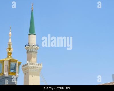 La Mosquée du Prophète ou Al Masjid Al Nabawi, un site majeur de pèlerinage qui relève de la compétence du gardien des deux Saintes mosquées, la sec Banque D'Images