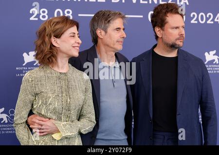 Fernanda Torres, Walter salles und Selton Mello beim Photocall zum Kinofilm 'Ainda Estou Aqui / I'm Still Here' auf der Biennale di Venezia 2024 / 81. Internationale Filmfestspiele von Venedig im Palazzo del Casino. Venedig, 01.09.2024 Banque D'Images