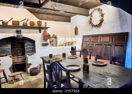 Shibden Hall, West Yorkshire, ancienne maison de 'Gentleman Jack'Anne Lister. Intérieur d'un chalet d'ouvrier immobilier Banque D'Images