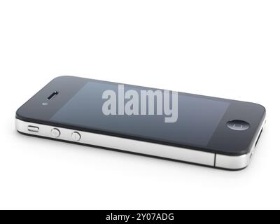Smartphone Apple iPhone 4 isolé sur fond blanc Banque D'Images
