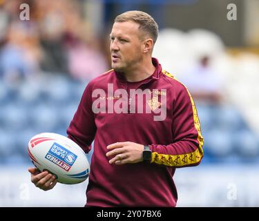 Luke Robinson entraîneur-chef intérimaire des Huddersfield Giants lors de l'échauffement avant le match de la Betfred Super League Round 24 Huddersfield Giants vs St Helens au John Smith's Stadium, Huddersfield, Royaume-Uni, le 1er septembre 2024 (photo par Craig Thomas/News images), le 1er septembre 2024. (Photo de Craig Thomas/News images/SIPA USA) crédit : SIPA USA/Alamy Live News Banque D'Images