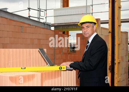 Architecte sur le chantier Banque D'Images