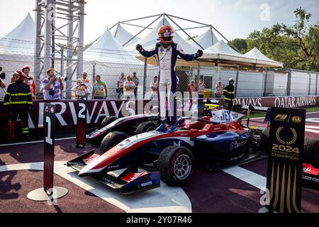 Monza, Italie. 01 Sep, 2024. MEGUETOUNIF Sami (fra), Trident, Dallara F3 2019, portrait lors de la 10ème manche du Championnat FIA de formule 3 2024 du 30 août au 1er septembre 2024 sur l'Autodromo Nazionale Monza, à Monza, Italie - photo Sebastian Rozendaal/Agence photo néerlandaise/DPPI crédit : DPPI Media/Alamy Live News Banque D'Images