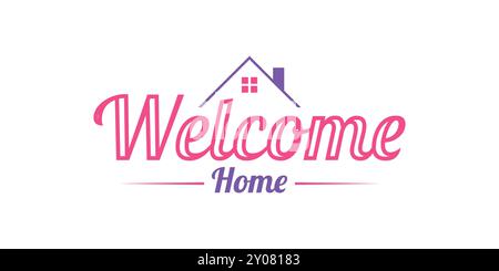 Bienvenue Home Real Estate logo design Illustration de Vecteur