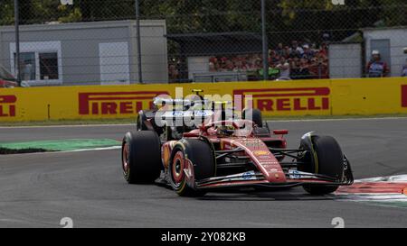 Monza, Italie. 01 Sep, 2024. NÂ°55 Carlos Sainz MEX Scuderia Ferrari pendant la formule 1 - Pirelli Gran Premio d'Italia 2024 - course, Championnat de formule 1 à Monza, Italie, 01 septembre 2024 crédit : Agence photo indépendante Srl/Alamy Live News Banque D'Images